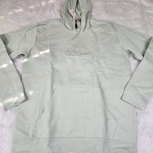adidas Hoodie Men's XL Embroidery Graphic Pullover Hoodie Linen Green - Picture 2 of 7